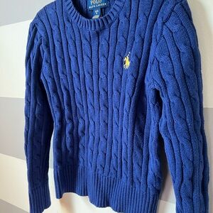 Polo by Ralph Lauren Kids Blue Cable Knit Sweater